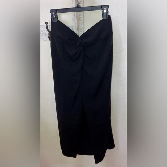 NWT Open Edit Twist Front Black Maxi Skirt from Nordstrom size XL - Picture 7 of 8